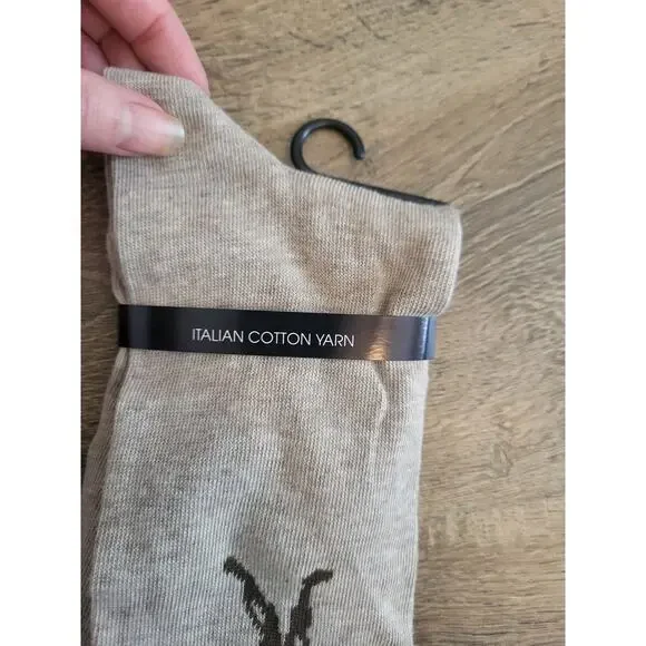 Cremieux Lot of 2 Italian Yarn Orange Brown Novelty Golf Dress Socks NEW - Picture 3 of 6